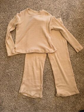 Lauren Conrad - little co. Cream Waffle-Knit - Cozy Two-Piece